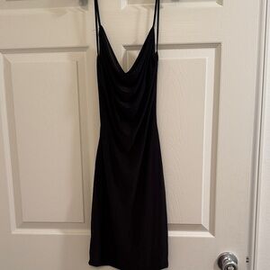 All Saints Black Backless Dress